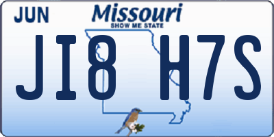 MO license plate JI8H7S