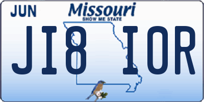 MO license plate JI8I0R