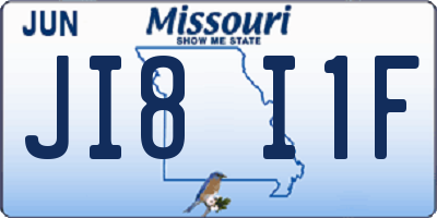 MO license plate JI8I1F