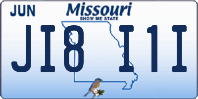MO license plate JI8I1I