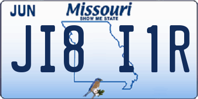 MO license plate JI8I1R