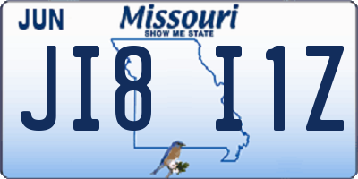 MO license plate JI8I1Z