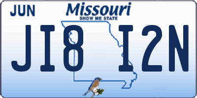 MO license plate JI8I2N