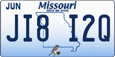 MO license plate JI8I2Q