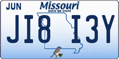 MO license plate JI8I3Y