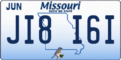 MO license plate JI8I6I