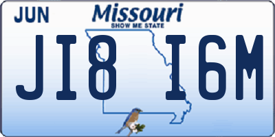 MO license plate JI8I6M