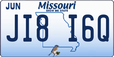 MO license plate JI8I6Q