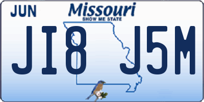 MO license plate JI8J5M