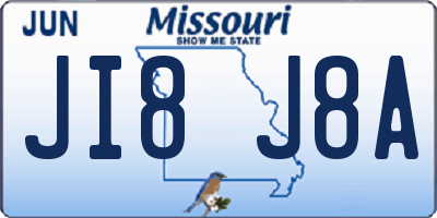 MO license plate JI8J8A