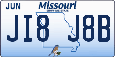 MO license plate JI8J8B
