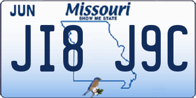 MO license plate JI8J9C