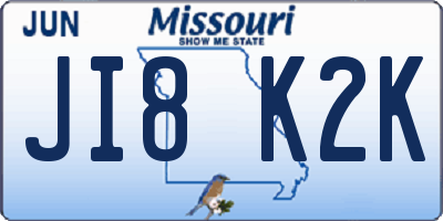 MO license plate JI8K2K