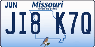 MO license plate JI8K7Q