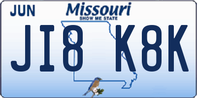 MO license plate JI8K8K