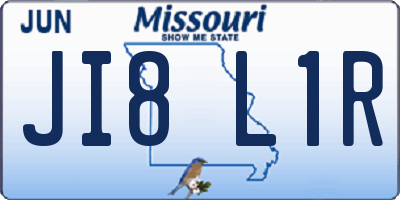 MO license plate JI8L1R