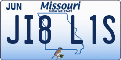 MO license plate JI8L1S