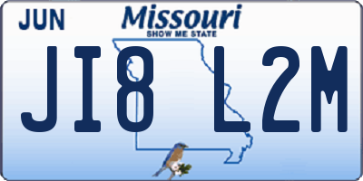 MO license plate JI8L2M