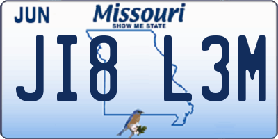 MO license plate JI8L3M