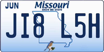 MO license plate JI8L5H
