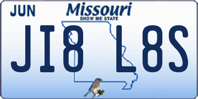 MO license plate JI8L8S