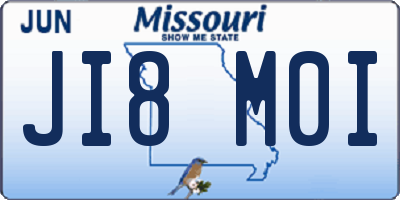MO license plate JI8M0I