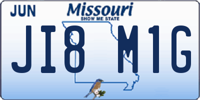 MO license plate JI8M1G