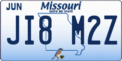 MO license plate JI8M2Z