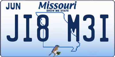 MO license plate JI8M3I