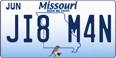MO license plate JI8M4N
