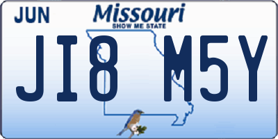 MO license plate JI8M5Y