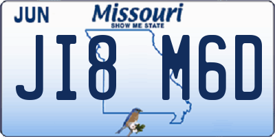 MO license plate JI8M6D