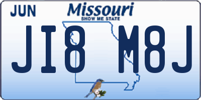 MO license plate JI8M8J