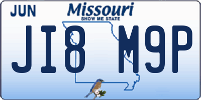 MO license plate JI8M9P