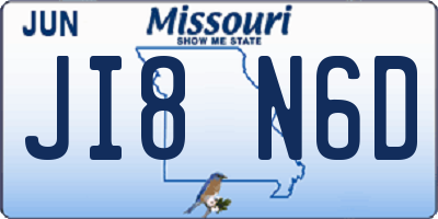 MO license plate JI8N6D