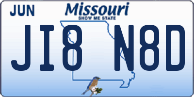 MO license plate JI8N8D