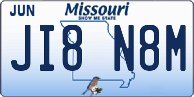 MO license plate JI8N8M
