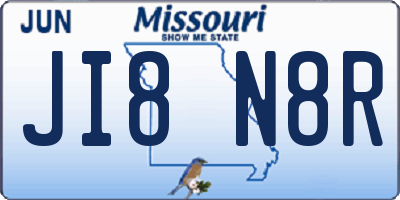 MO license plate JI8N8R