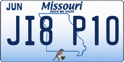 MO license plate JI8P1O