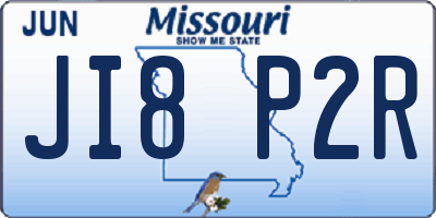 MO license plate JI8P2R