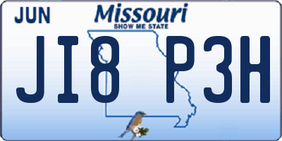 MO license plate JI8P3H