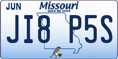MO license plate JI8P5S