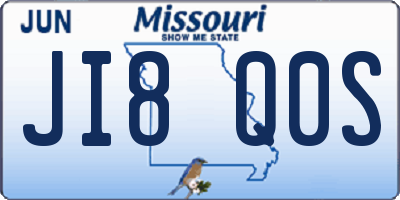 MO license plate JI8Q0S
