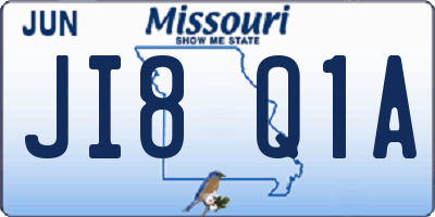 MO license plate JI8Q1A