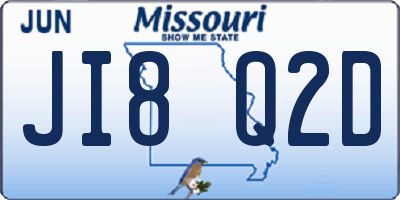 MO license plate JI8Q2D