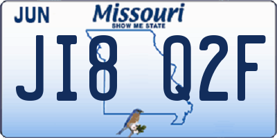 MO license plate JI8Q2F