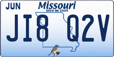 MO license plate JI8Q2V