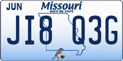 MO license plate JI8Q3G