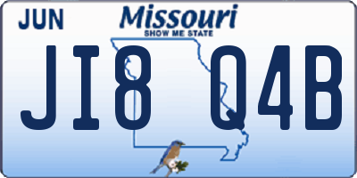 MO license plate JI8Q4B