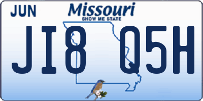 MO license plate JI8Q5H